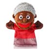 1 Pcs Family Hand Puppets 12 Inch Grandparents Mom Dad Brother Sister Plush Hand Puppet Toys Role-Play Toy Puppets for Kids Storytelling Imaginative Pretend Play Teaching Preschool(Black Grandmother)