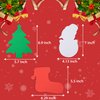FEQO 835 Pcs Christmas Foam Stickers for Crafts Christmas Tree Foam Craft Snowman Boots Sticker Glitter Stickers Wiggle Googly Eyes Watercolor Pens and Rhinestone for Chrsitmas Crafts