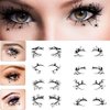 Eye Shadow Temporary Eye Tattoo Stickers Women Halloween Party Eye Makeup Stickers Face Waterproof Fake Eyeshadow Eyeliner Tool 16pc 8 Pairs set