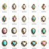 3D Turquoise Western Nail Ornament Mix Blue, White, and Pink Turquoise Charms Nail Art Gemstone Nail Art Jewelry Flower Heart Acrylic Nail Phone Case Card Women's DIY Decoration Products Home (20pcs)