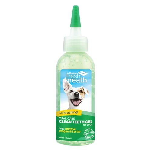 TropiClean Fresh Breath for Dogs | No Brush Dental Gel for Dogs | Dog Dental Gel & Toothpaste for Plaque, Tartar & Stinky Breath | Made in the USA | 4 oz.