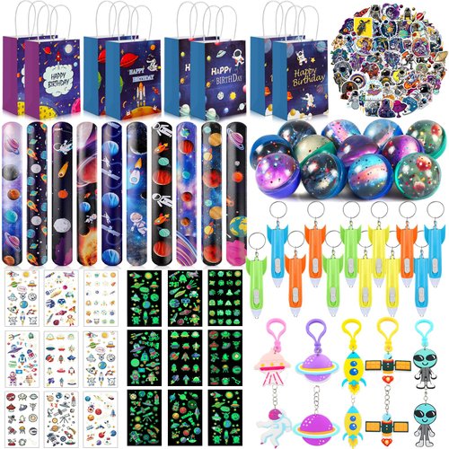 Aijoso Astronaut Galaxy Outer Space Themed Party Favors for Kids, Party Supplies for Boys Birthday Party Decorations