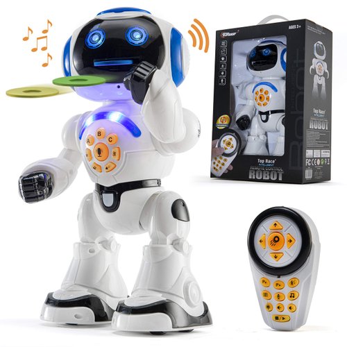 Programmable LED RC Robot Toys - Interactive 12" Tall Dancing & Talking Robot for Kids