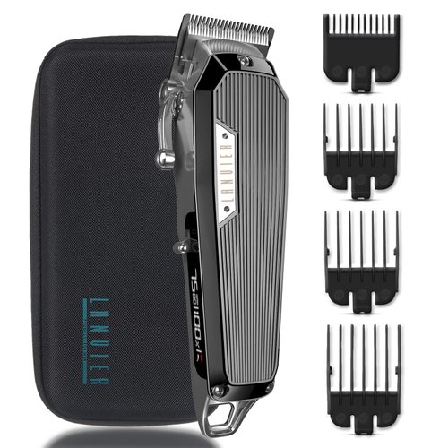 LANVIER Hair Clippers for Men, Professional 10W/7500RPM High Speed Barber Clipper for Hair Cutting and Grooming, Dual Voltage Cordless Hair Trimmer Kit with LED Display & Storage Case - Black