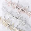 Catery Flower Wedding Hair Vine Rose Gold Rhinestone Bridal Headpiece Pearl Bride Hair Accessories for Women and Girls