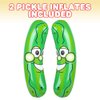 ArtCreativity 36 Inch Pickle Inflates, Set of 2, Inflatable Food Toys with a Cute Smile, Fun Birthday Party Decorations Supplies, Durable Water Pool Toys for Kids, Fun Pickle Party Favors