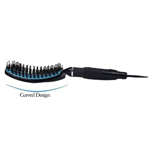 Tion Boar Bristle Hot Vent Brush with Nano Ionic Ceramic Plate Brush Made in Korea/Detangling Normal Brush Function and Wet Hair Quick Dry, Curly Hair Smoothing Brush