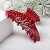 3Pcs Christmas Hair Claw Clips for Women Girls Green Gold Hair Clips Cute Rhinestone Red Hair Claws Christmas Hair Accessories