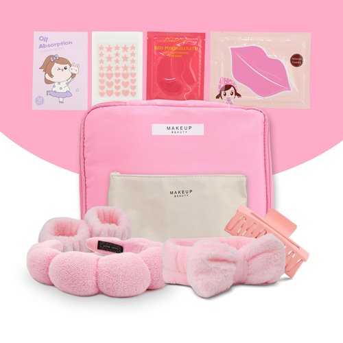 19-Piece Skincare Gift Set for Women & Teens – Hair Clip, Oil Absorbing Sheets, Pimple & Anti-Wrinkle Patches, Lip & Eye Masks, Spa Headbands– Self-Care Beauty Kit