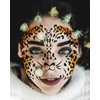 3-Pack Tiger Face Temporary Tattoo Stickers, 4.9 x 5.9 Inch, Realistic Tiger Stripes & Whiskers Temporary Tattoos for Kids and Adults - Perfect for Halloween Cosplay & Party Favors