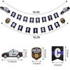 Sumind 12 Pieces Police Party Decorations Hanging Swirls and Police Party Jointed Banners Police Birthday Graduation Party Supplies Hanging Decor Spirals Swirls and Banners for Party