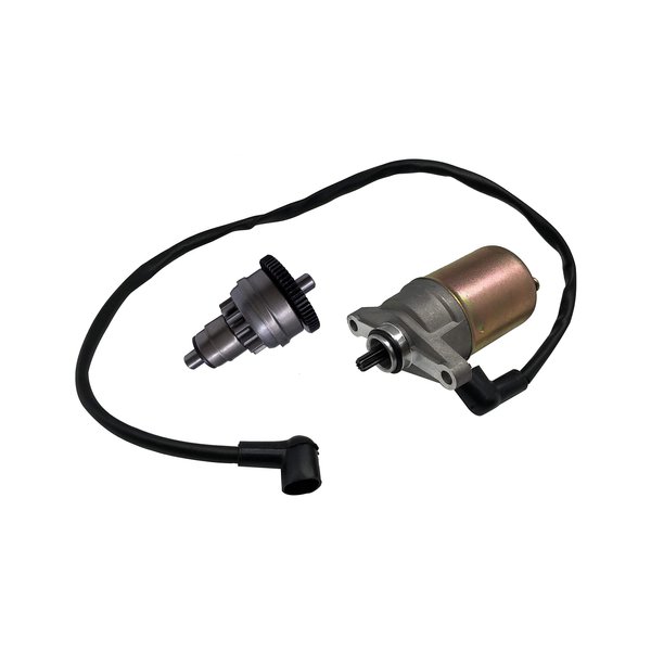 SHUmandala Starter Motor and Drive Bendix for GY6 47cc 49cc 50cc Scooter Moped for Chinese Atv Go Karts for Taotao for Sunl for Roketa for Tank for Jcl