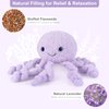SuzziPals Microwavable & Coolable Octopus Plush, Lavender Octopus Stuffed Animals, Microwave Heating Pad Stuffed Animals for Cramps & Pain, Heated Stuffed Animals Octopus Plushie, Cute Plushies Gifts