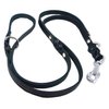 6 Way European Multifunctional Leather Dog Leash Braided, Adjustable Schutzhund Lead Black 42"-84" Long, 3/4" Wide (18 Mm)