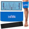 Pain Relief Ice Pack with Compression Strap for Hot & Cold Therapy - Long Lasting Reusable Gel Pack for Injuries | Use as Heat Wrap or Cold Pack for Wrist, Hand, Neck, Ankle, and Calves (6" X 12")