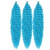 24inch Ocean Wave Braiding Hair Extensions 3packs Long Deep Curly Wave Braid Hair Synthetic Twist Ripple Crochet Deep Wave Braids Hair for Women 100g/pack(24",Blue)