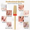 Qianyu Super Long 5 in 1 Nail Drill Bits Professional 3/32'' Carbide Tungsten Two Way Rotary Use for Both Left and Right Handed Advanced Safety Bits Fast Remove Acrylic Nails for Manicure Pedicure