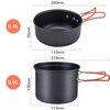 Bulin Camping Cookware Set, 4 PCS Lightweight Aluminum Cookware Set, Backpacking Cooking Set Mess Kit for Family Hiking Camping