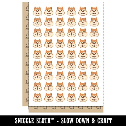 Peeking Chipmunk Temporary Tattoo Water Resistant Fake Body Art Set Collection - 54 1" Tattoos (1 Sheet)