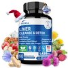 DLNIA 32 in 1 Liver Cleanse Detox & Repair Formula with Apple Cider Vinegar, Milk Thistle Supplement, Artichoke, Dandelion Root Supplement - Non-GMO & Vegan Herbal Liver Support & Repair Supplement