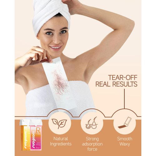 Waxfans Roll On Wax,Rose Wax Roller Refill for Body Area Waxing,Natural Roses Keep Skin Hydrated and Shiny, Long-Lasting Hair Removal Effect and durable (4 Pack) Not included :roll on wax warmer