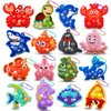 Kiss Monkey Party Favors for Kids 16 PCS Sea Animal Mini Pop Keychain,Under The Sea Party Favors,Birthday Gifts,Goodie Bag Stuffers,Carnival Prizes,Fidgets Classroom Prizes