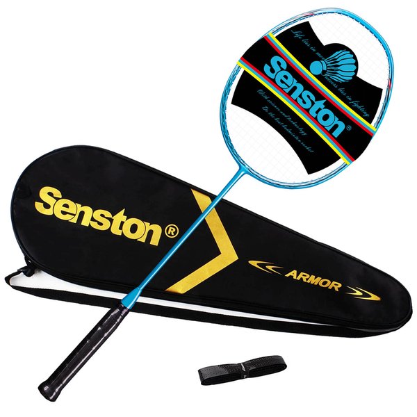 Senston N80 Badminton Racket Carbon Fiber Badminton Racquet, Single Professional Badminton Racket Blue Color