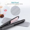 Heat Resistant Mat for Hair Tools,Silicone Curling Iron Holder Pouch for Curling Wand,Portable Flat Iron Travel Case Cover Styling Station Pad Organizer for Hair Straightener