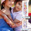 EMOME Full Half Tattoo Sleeves for Kids, 66 Sheets Kids Tattoos Temporary for Girls Boys, Space Donut Mermaid Themed Fake Tattoos Stickers for Kids Party Favors Supplies