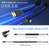 SinLoon USB Type C Coiled Cable 5Gbps Retractable 90 Degree USB3.0 to USB C Charging Cable and Data Transfer for Phone, Tablet, Other USB C Devices (M to U)