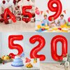 40 Inch Giant Red Number 8 Balloon, Helium Mylar Foil Number Balloons for Birthday Party, 8th Birthday Decorations for Kids, Anniversary Party Decorations Supplies (Red Number 8)