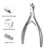 FERYES Cuticle Clipper Professional Manicure and Pedicure Cuticle Remover Tools, Medical Grade Stainless Steel Cutial Cutter, 6mm Jaw- 1 Piece (Silver)