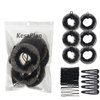 KESAPLAN 6PCS Bun Hair Nets Set Reusable Elastic Mesh Bun Cover for Ballerina Dancer Bank Clerk Nurse Hair Fixing Black Stretch Lace Hair Accessories Headwear for Women Girls Mixed Style (Medium)