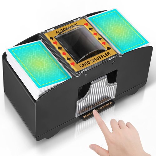 Anzid Automatic Card Shuffler 2 Deck,Battery-Operated Playing Card Shuffler,Poker Shuffler for Home Card Game