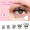 Quickie by LLBA DIY Lash Extensions | Handmade Cluster Individual Lashes | C/D Curl | 8-16mm Mixed Lengths | Easy Home Eyelash Extensions Application (Everyday Classic 003, C 10mm-16mm)