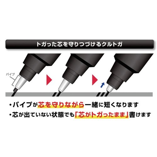 Uni Kuru Toga Roulette Model Auto Lead Rotation 0.5mm Mechanical Pencil, Silver Body (M510171P.26)