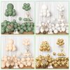 Amandir 153pcs Sage Green Balloon Garland Arch Kit, Different Sizes 18 12 10 5 inch Green Blush Gold Latex Metallic Confetti Gold Balloons for Birthday Baby Shower Wedding Safari Forest Decorations