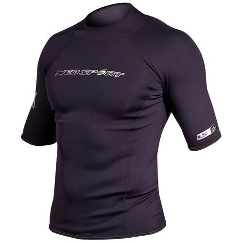 NeoSport Wetsuits Men's XSPAN Short Sleeve Shirt, Black, Medium - Diving, Snorkeling & Wakeboarding