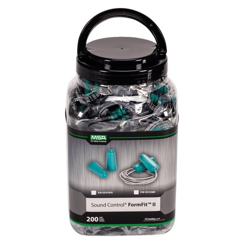 MSA 10151070 Form Fit II Disposable Earplugs, Uncorded, 31 dBA NRR