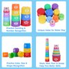 Wanonoo Stacking Cups Baby Toy Set, Stacking Toys for Toddlers 1-3 Stackable Blocks Nesting Game Montessori Developmental Toys Babies 6-12 12-18 Month, 1 Year Old Girl Christmas Stocking Stuffer Gifts
