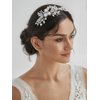 SWEETV Handmade Pearl Wedding Headbands for Women Silver Rhinestone Hair Band Bridal Headpieces for Bride Hair Jewelry Accessories