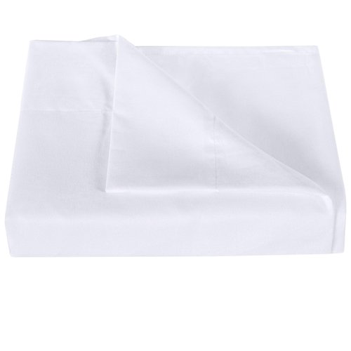 NTBAY Queen Flat Sheet Only - Brushed Microfiber Flat Sheet - Soft, Wrinkle-Free, Fade-Resistant, Stain-Resistant, Top Sheet, Hotel Quality Flat Bed Sheet, White