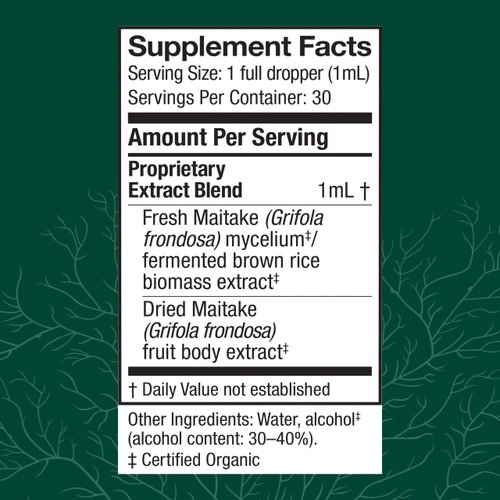 Host Defense Maitake Extract - Immune & Cellular Health Support Supplement - Dietary Herbal Supplement with Maitake Mushroom & Mushroom Mycelium - Liquid Mushroom Supplement - 1 fl oz (30 Servings)*