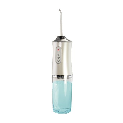 Portable Dental Water Flosser Cordless Teeth Cleaner Portable Water Teeth Cleaner Oral IrrigatorFineLife Products Rechargeable and Portable with 3 Cleaning Modes - Silver
