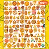 102 PCS Pizza Temporary Tattoos Themed Birthday Party Decorations Favors Supplies Décor Cute Pizza Time Pie Slice Fast Food Tattoo Stickers Gifts For Boys Girls Class Prizes Rewards Cartoon Carnival