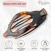 Parcelona France Wide Beak Celluloid Tortoise Shell Side Slide-in Claw Hair Clip Clamp Clutcher (Shell)