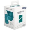 Ultimate Guard Boulder Solid 100+, Deck Case for 100 Double-Sleeved TCG Cards, Petrol, Secure & Durable Storage for Trading Card Games, No Transparency