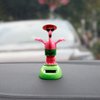 YGMONER Flapping Wings Flamingo Solar Powered Hawaii Style Shaking Ornaments Car Dashboard Dancer Bobble Head (Flamingo A)