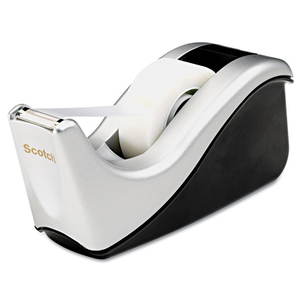 Scotch Desktop Tape Dispenser, Silvertech Two-Tone (C60-ST)