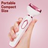 Vacto Electric Razor for Women, 4-in-1 Women’s Body Hair Removal, Pubic Shaver Bikini Trimmer for Eyebrow Face Body Underarm, Portable Ladies Shaver, Women’s Trimmer USB Rechargeable IPX7 Waterproof